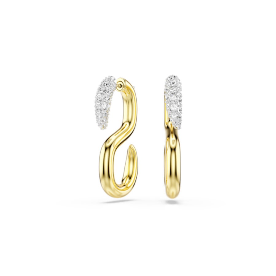 Resim Dextera Küpeler, Yuvarlak kesim, Beyaz, Karışık metal yüzey