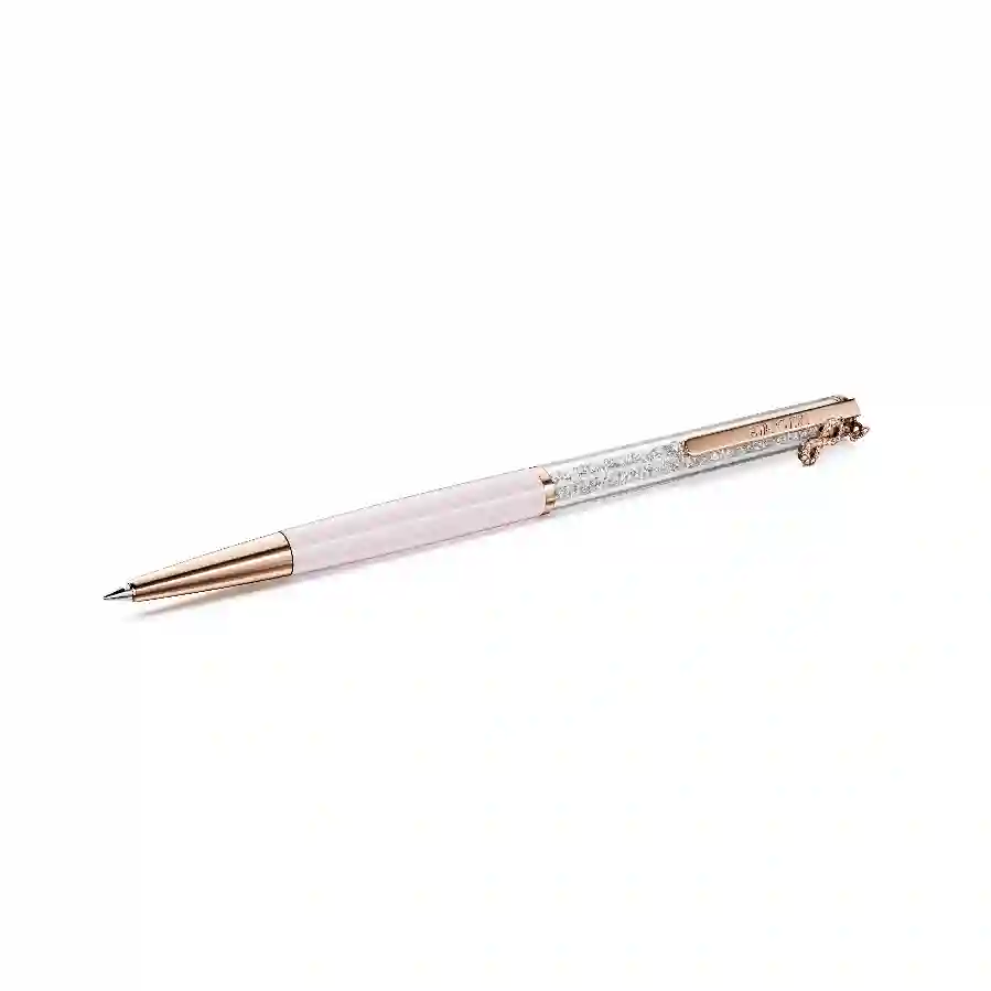 Resim Crystalline Silk Tükenmez Kalem, Infinity, Pembe lakeli, pembe altın rengi kaplama