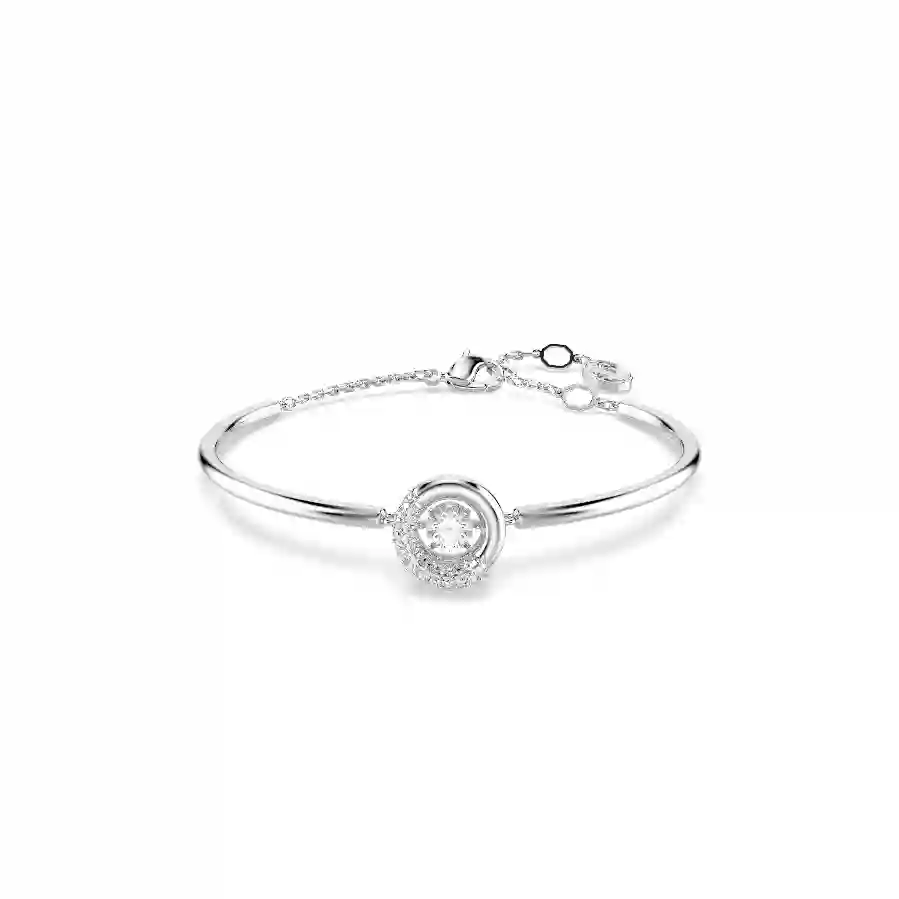 Resim Dextera Bileklik, Yuvarlak kesim, Beyaz, Rodyum kaplama