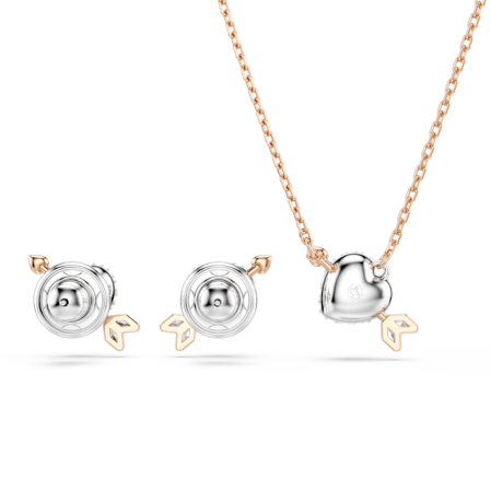 Resim Idyllia Set, Karışık kesimler, Oklu kalp, Beyaz, Pembe altın rengi kaplama