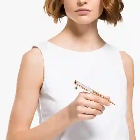 Resim Crystalline Tükenmez Kalem, Nazarlık, Rose Altın tonu, Pembe altın rengi kaplama