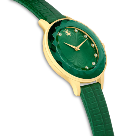 Resim Nova Saat, İsviçre Üretimi, Deri kayış, Yeşil, Altın rengi yüzey