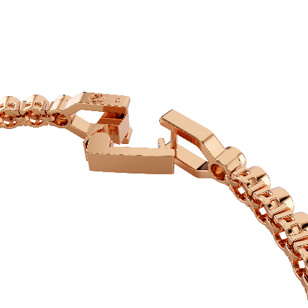 Resim Imber Emily Tennis bileklik, Yuvarlak kesim, Siyah, Pembe altın rengi kaplama