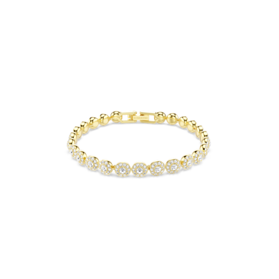 Resim Una Angelic Bileklik, Yuvarlak kesim, Beyaz, Altın rengi kaplama