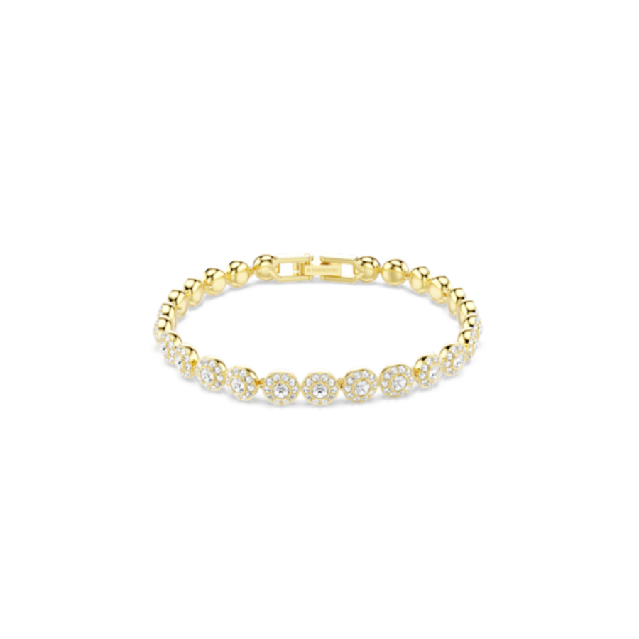 Una Angelic Bileklik, Yuvarlak kesim, Beyaz, Altın rengi kaplama