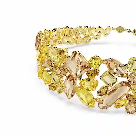 Resim Gema Gerdanlık, Karışık kesimler, Sarı, Altın rengi kaplama