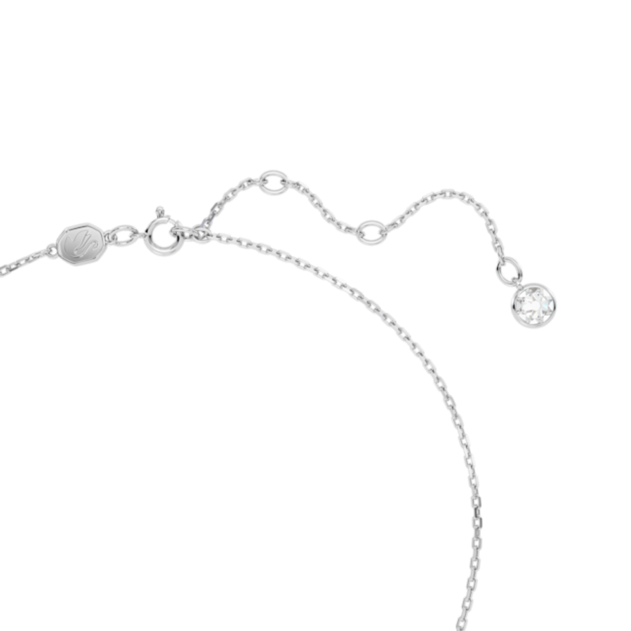 Resim Birthstone Kolye, Kare kesim, Ağustos, Yeşil, Rodyum kaplama