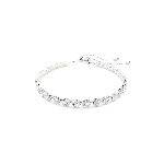 Resim Ariana Grande x Swarovski Tennis gerdanlık, Karışık kesimler, Kristal inci, Kalp, Beyaz, Rodyum kaplama