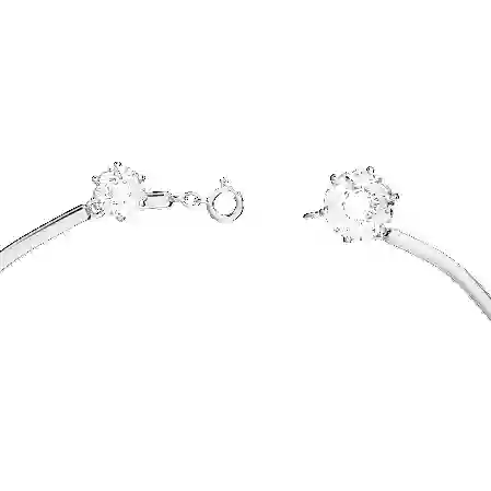 Resim Constella Kolye, Karışık yuvarlak kesimler, Beyaz, Rodyum kaplama