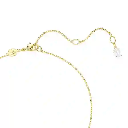 Resim Mesmera Attract Kolye, Kalp, Beyaz, Altın rengi kaplama