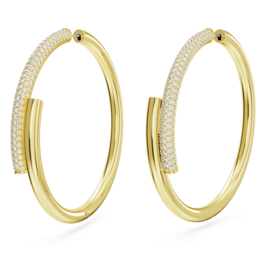 Resim Dextera halka küpeler, Beyaz, Altın rengi kaplama