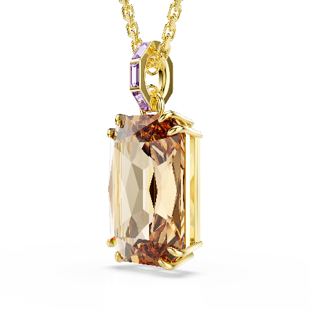Resim Millenia Kolye, Sekizgen kesim, Caramel, Altın rengi kaplama