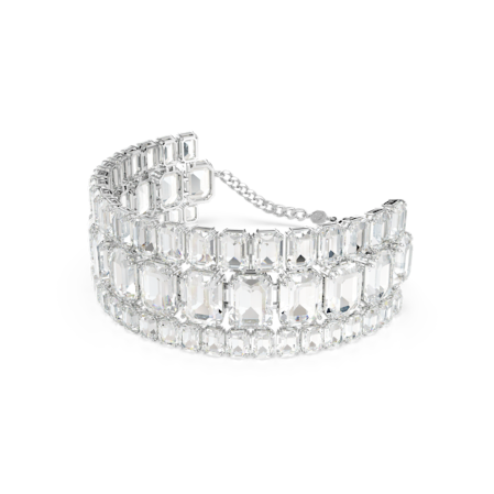 Resim Millenia Gerdanlık, Sekizgen kesim, Beyaz, Rodyum kaplama