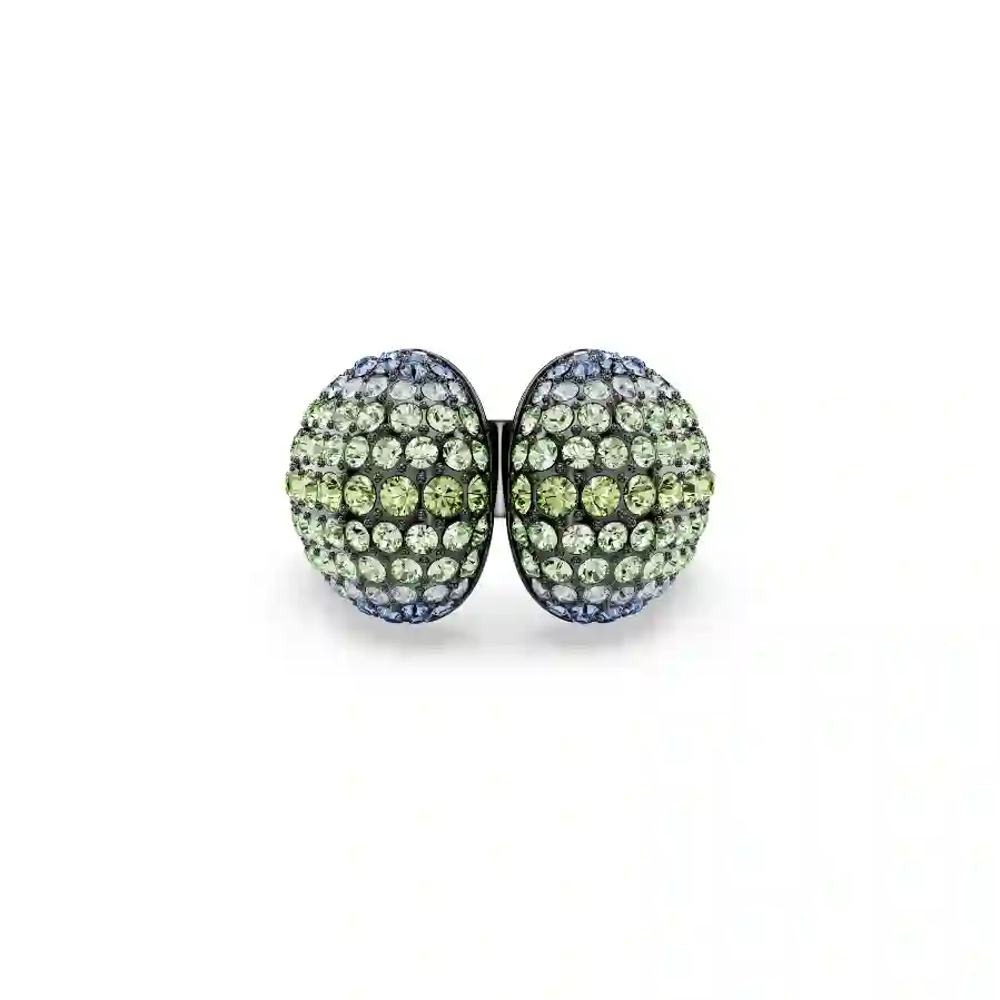 Resim Sublima Kokteyl Yüzüğü, Yuvarlak kesim, Çok renkli, Rutenyum kaplama