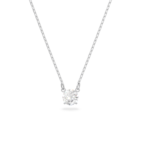 Resim Attract Kolye, Yuvarlak kesim, Beyaz, Rodyum kaplama