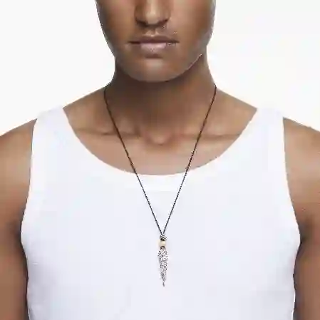 Resim Idyllia Kolye, Yuvarlak kesim, Deniz Kabuğu, Beyaz, Karışık metal yüzey