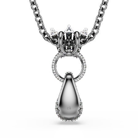 Resim Sublima Kolye, Karışık kesimler, Beyaz, Rutenyum kaplama