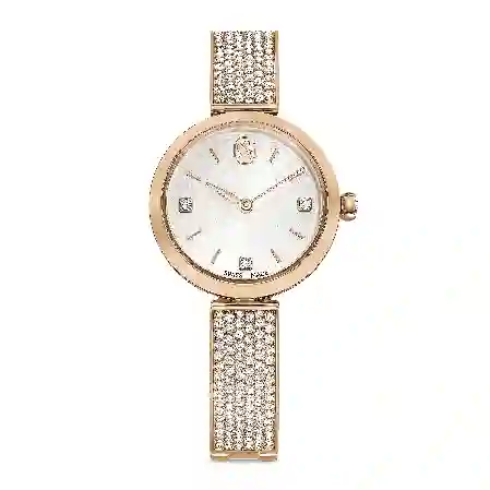 Resim Illumina Saat, İsviçre Üretimi, Metal bileklik, Rose Altın tonu, Pembe altın rengi yüzey