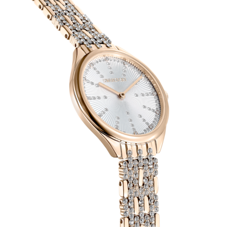 Resim Attract Saat, İsviçre üretimi, Pavé, Kristal bileklik, Altın Rengi, Şampanya altın rengi yüzey