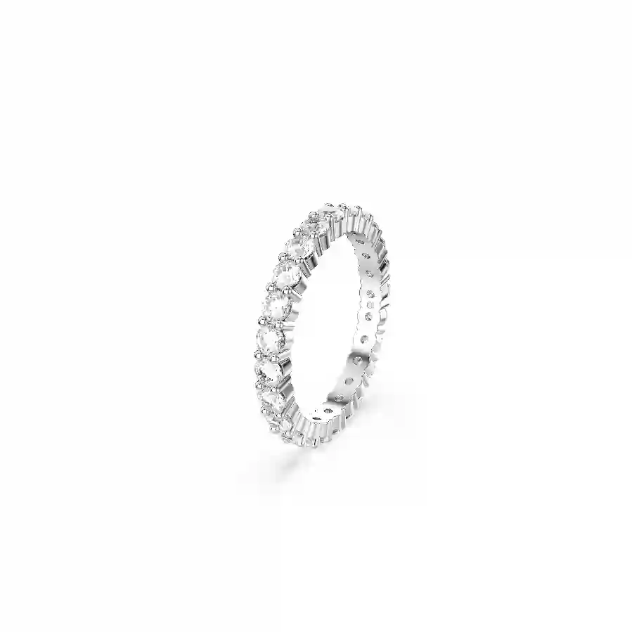 Resim Matrix Vittore Yüzük, Yuvarlak kesim, Beyaz, Gümüş renkli yüzey