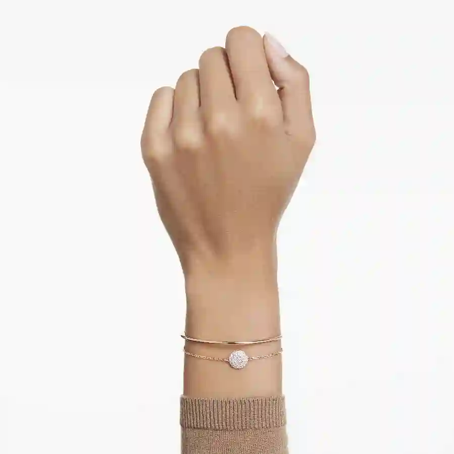 Resim Meteora Bileklik, Beyaz, Pembe altın rengi kaplama