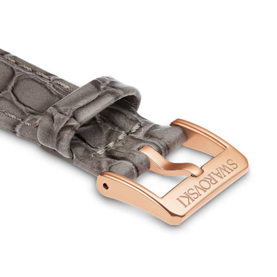 Resim Saat kordonu, 16mm. (0.63 inç) genişlik, Deri kayış, Gri