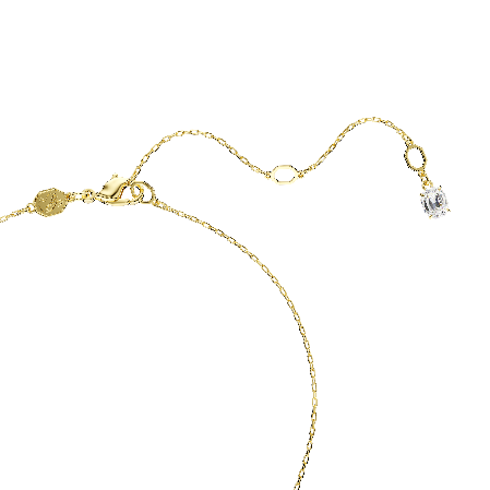 Resim Stilla Attract Kolye, Yuvarlak kesim, Beyaz, Altın rengi kaplama