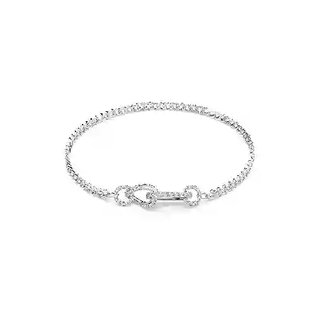 Resim Dextera Kolye, Pavé, Karışık bağlantılar, Beyaz, Rodyum kaplama