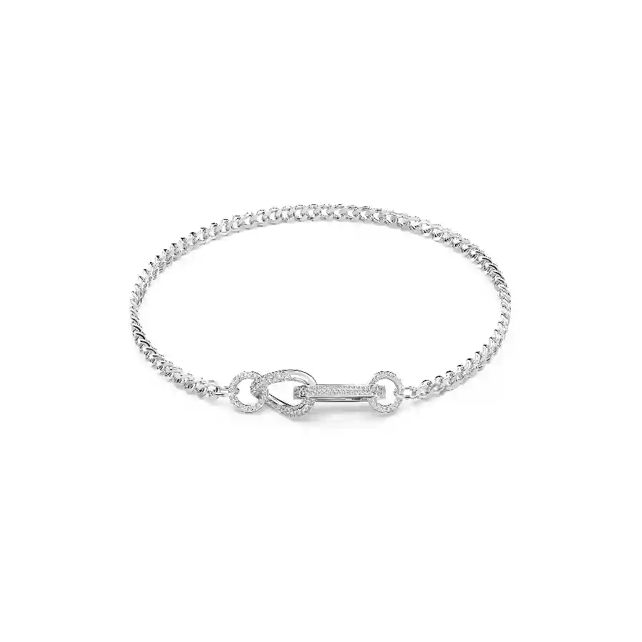 Resim Dextera Kolye, Pavé, Karışık bağlantılar, Beyaz, Rodyum kaplama