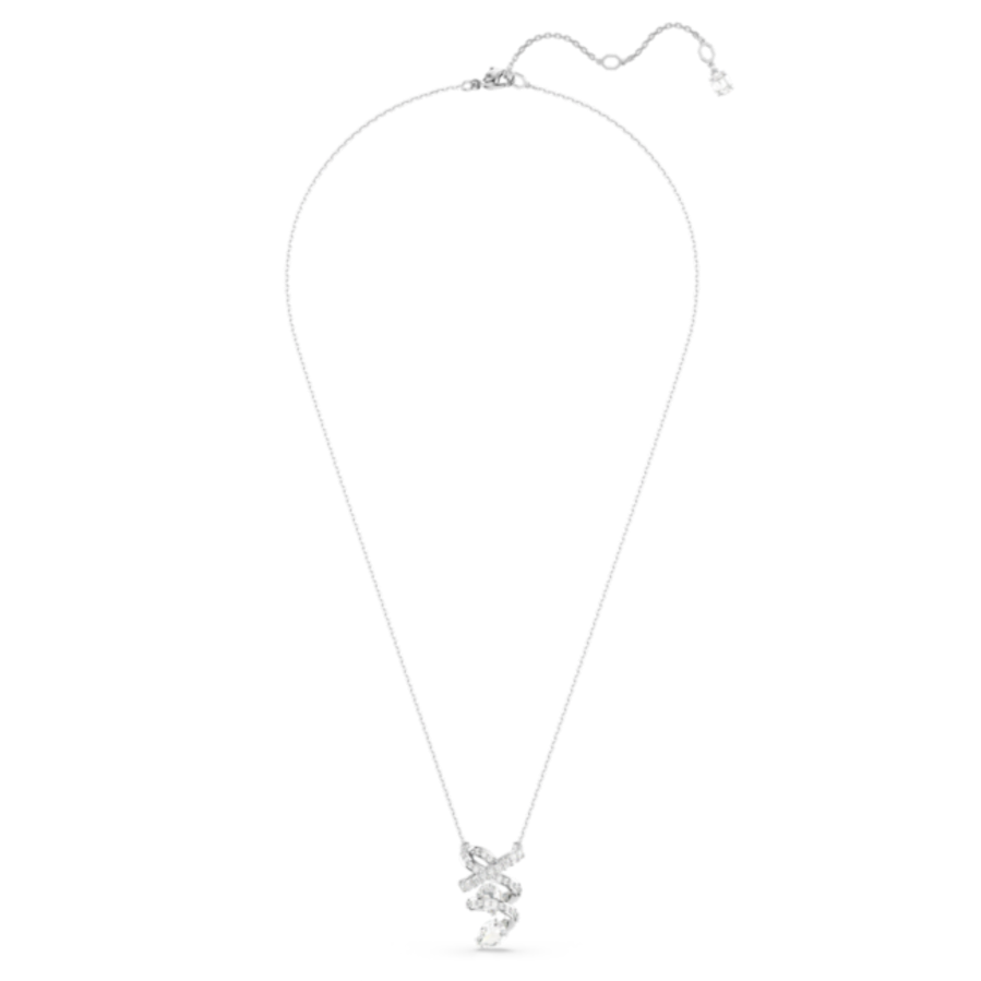 Resim Hyperbola Kolye, Karışık kesimler, Beyaz, Rodyum kaplama