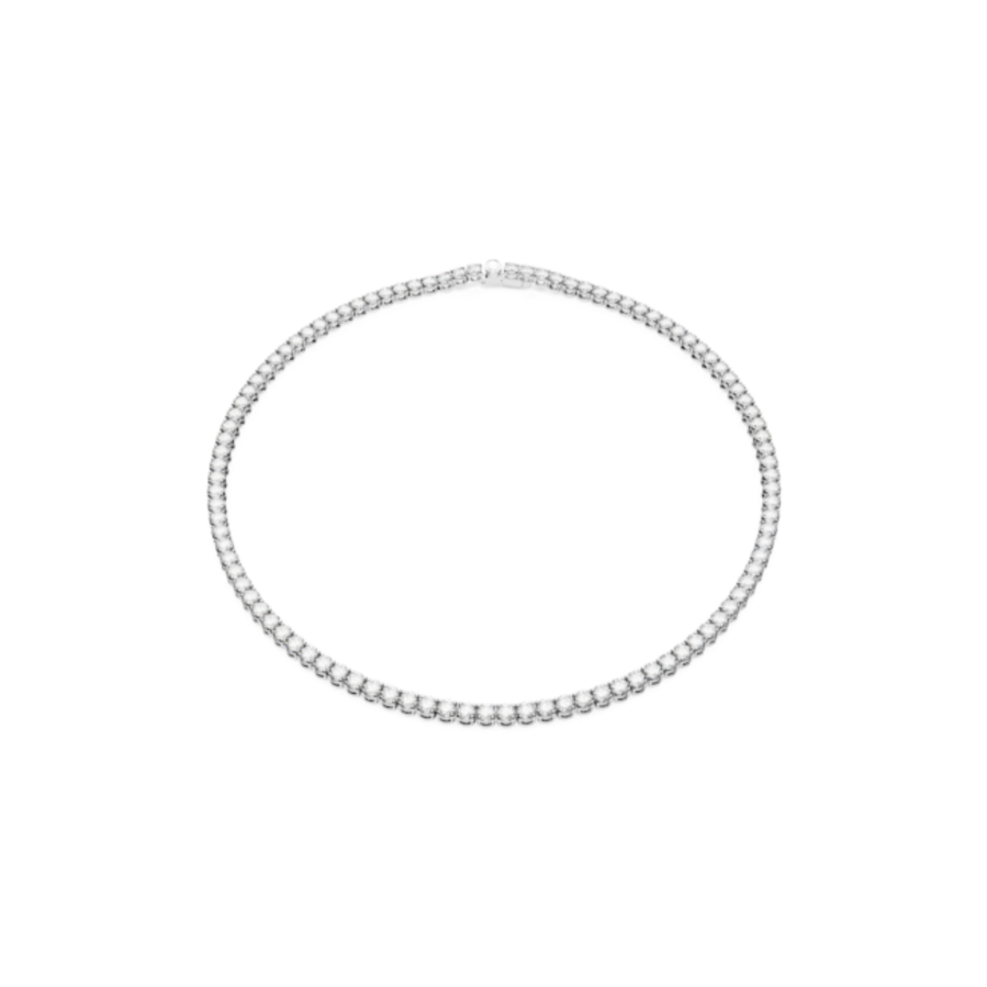 Resim Matrix Tennis Kolye, Yuvarlak kesim, Beyaz, Rodyum kaplama