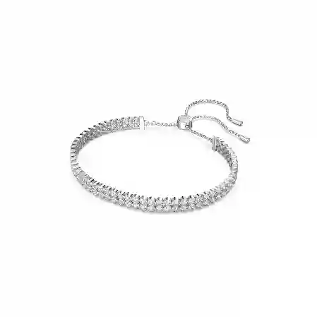 Resim Subtle Tennis bileklik, Yuvarlak kesim, Beyaz, Rodyum kaplama