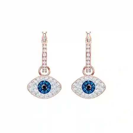 Resim Symbolica halka küpeler, Nazarlık, Mavi, Pembe altın rengi kaplama