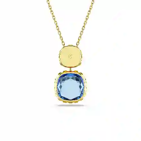 Resim Chroma Kolye, Yastık kesim, Çok renkli, Altın rengi kaplama