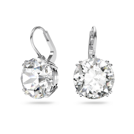 Resim Millenia damla küpeler, Yuvarlak kesim, Beyaz, Rodyum kaplama