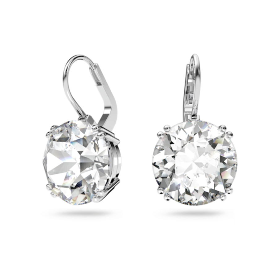 Resim Millenia damla küpeler, Yuvarlak kesim, Beyaz, Rodyum kaplama