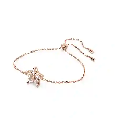 Resim Stella Bileklik, Uçurtma kesim, Yıldız, Beyaz, Pembe altın rengi kaplama