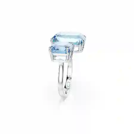 Resim Millenia Açık Yüzük, Sekizgen kesim, Mavi, Rodyum kaplama