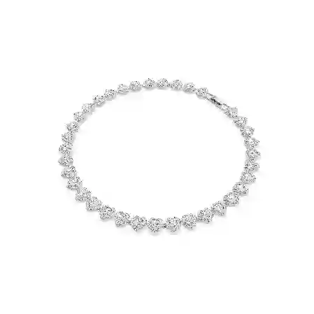 Resim Ariana Grande x Swarovski Tennis kolye, Karışık kesimler, Kalp, Beyaz, Rodyum kaplama