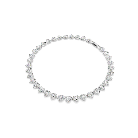 Resim Ariana Grande x Swarovski Tennis kolye, Karışık kesimler, Kalp, Beyaz, Rodyum kaplama
