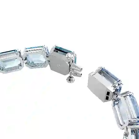 Resim Millenia Bileklik, Sekizgen kesim, Renk geçişli, Mavi, Rodyum kaplama