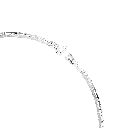 Resim Matrix Kolye, Baget kesim, Beyaz, Rodyum kaplama