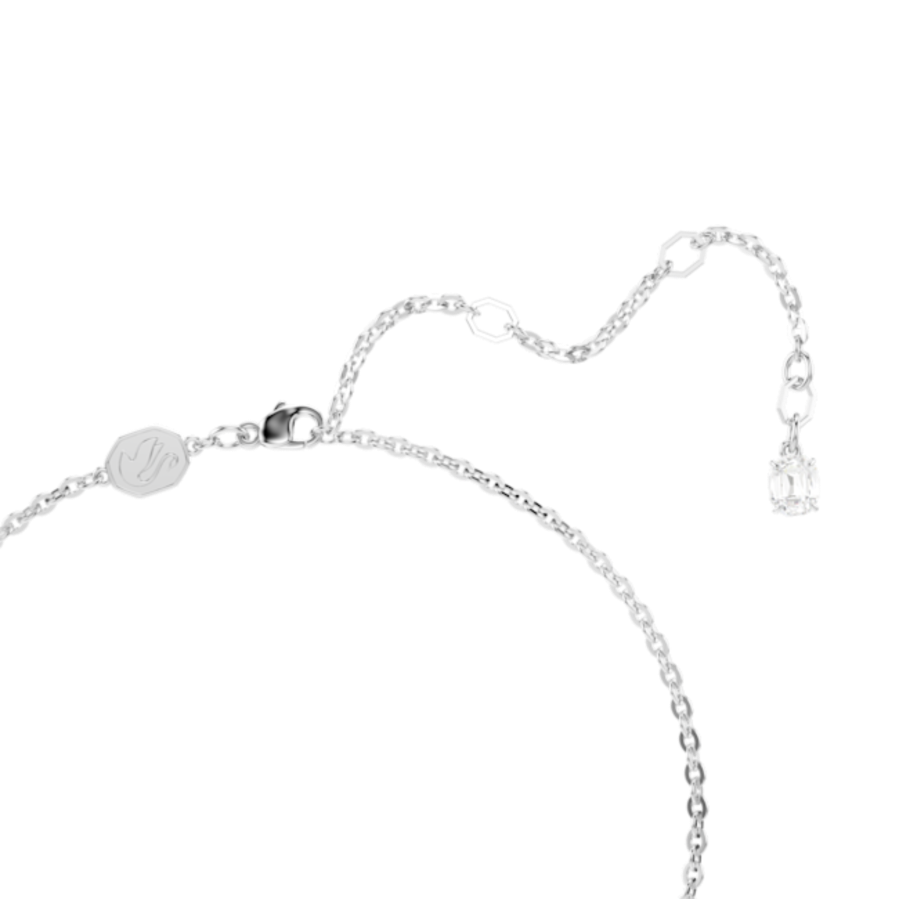 Resim Insigne Kolye, Pavé, Haç, Beyaz, Rodyum kaplama