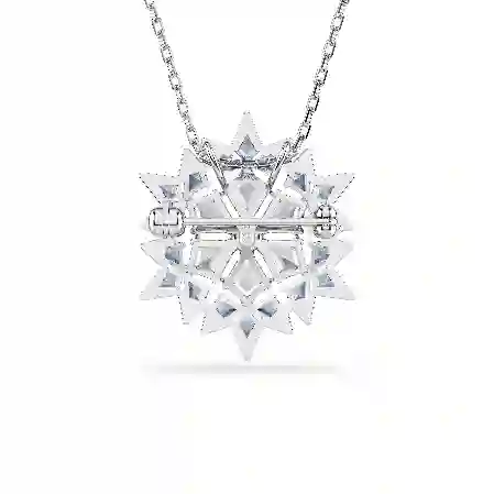 Resim Magic Kolye ve broş, Kar tanesi, Mavi, Rodyum kaplama