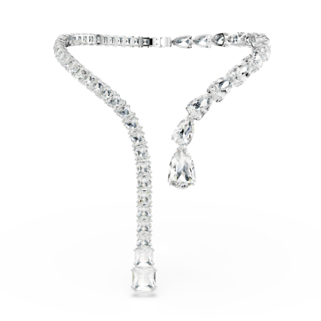 Resim Matrix Açık kolye, Karışık kesimler, Beyaz, Rodyum kaplama