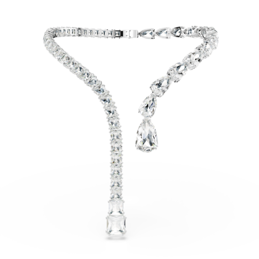 Resim Matrix Açık kolye, Karışık kesimler, Beyaz, Rodyum kaplama