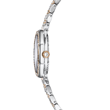 Resim Dextera Octagon Saat, İsviçre Üretimi, Metal bileklik, Gümüş Rengi, Pembe altın rengi yüzey