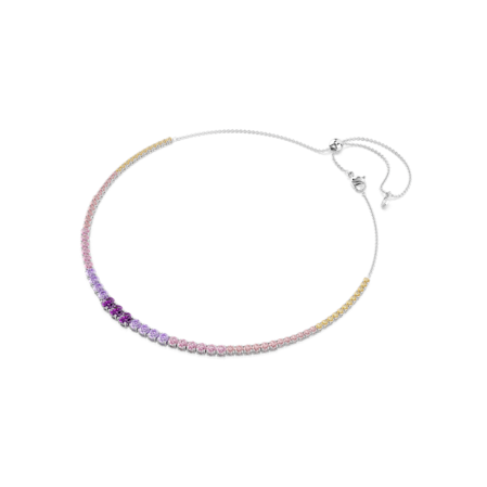 Resim Matrix Tennis kolye, Yuvarlak kesimlerin renk geçişleri, Çok renkli, Rodyum kaplama