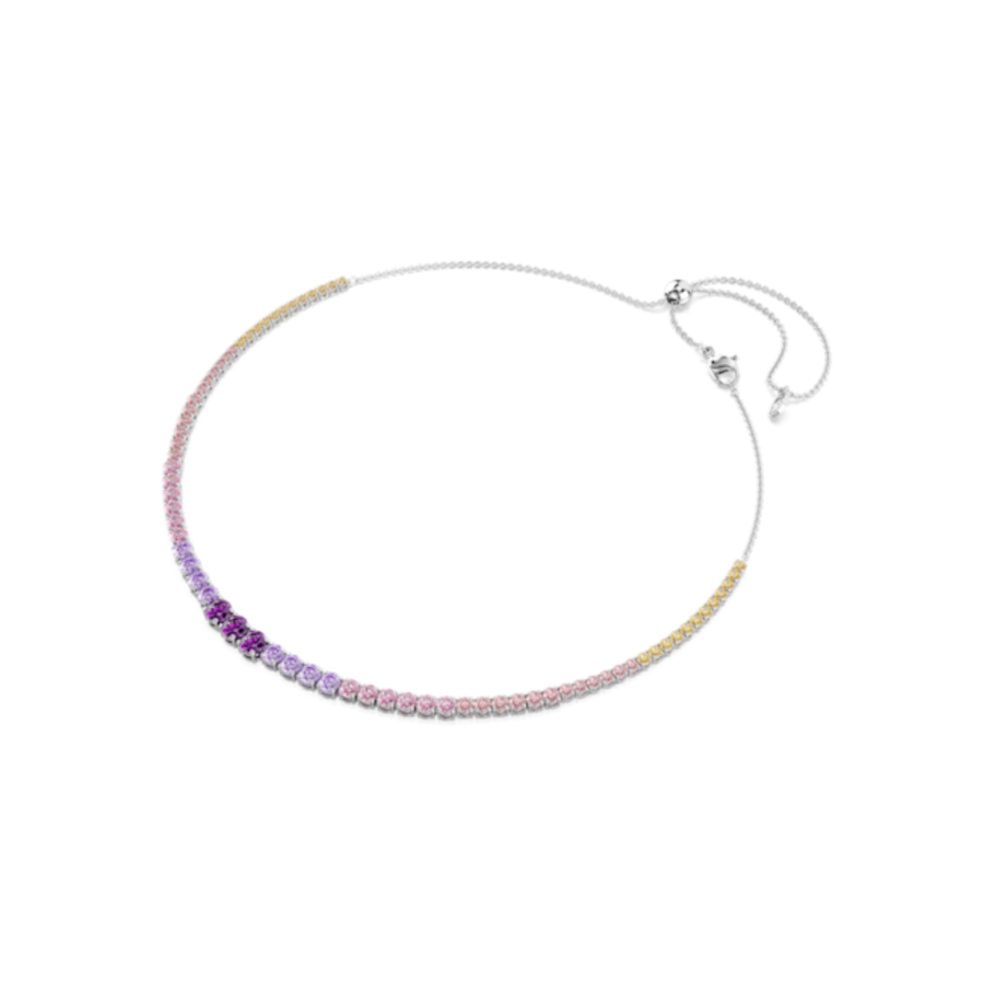 Resim Matrix Tennis kolye, Yuvarlak kesimlerin renk geçişleri, Çok renkli, Rodyum kaplama