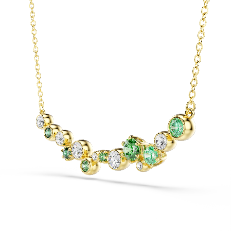 Resim Constella Kolye, Karışık kesimler, Yeşil, Altın rengi kaplama